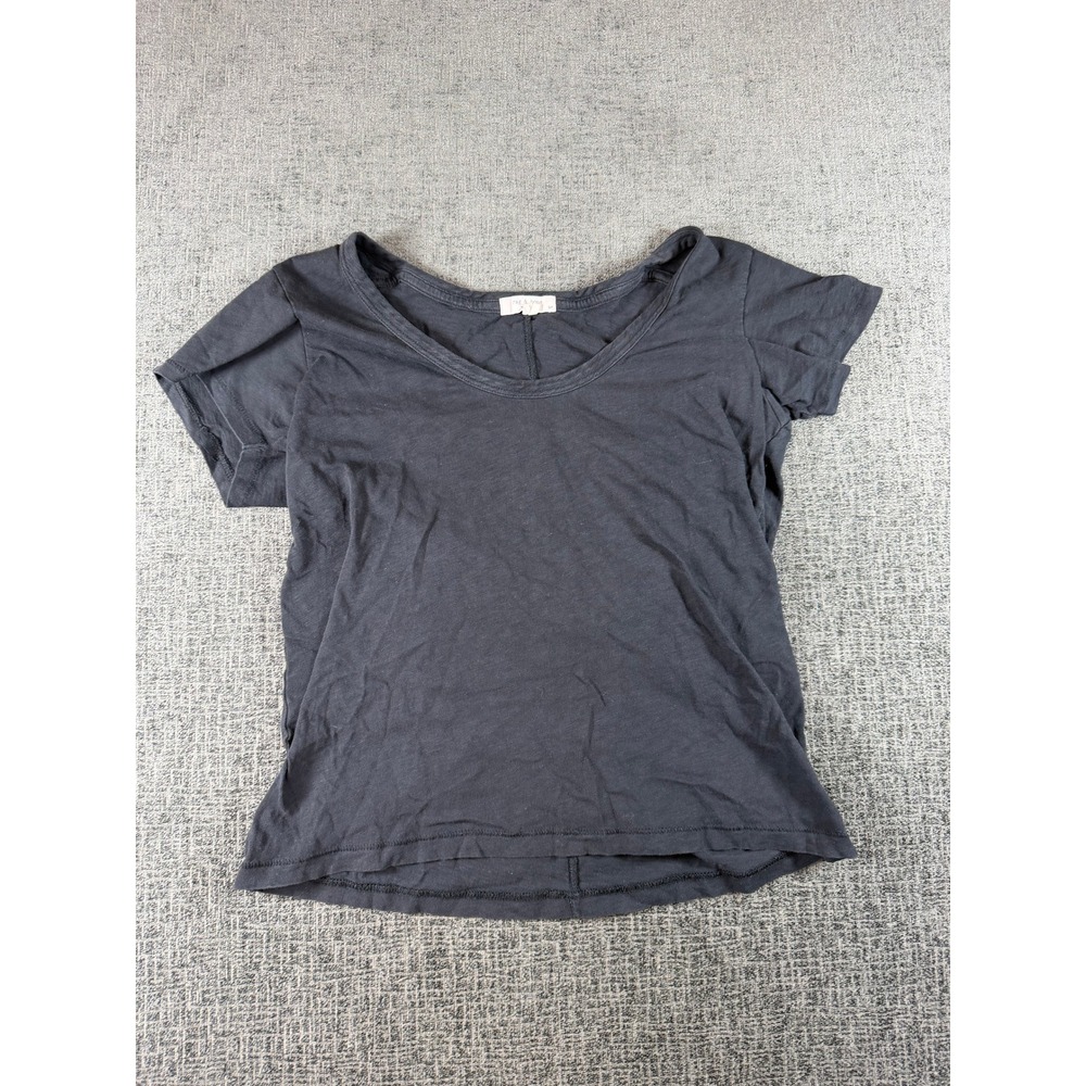 Rag & Bone New York Womens Slub Jersey Scoop Neck Tee Black Size S/P